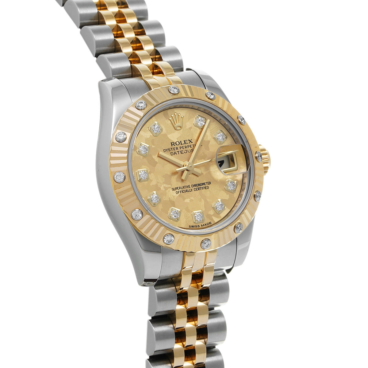 Lady Datejust 26 179313G Random Serial Gold Crystal/Diamond ROLEX Ladies [Pre-Owned].