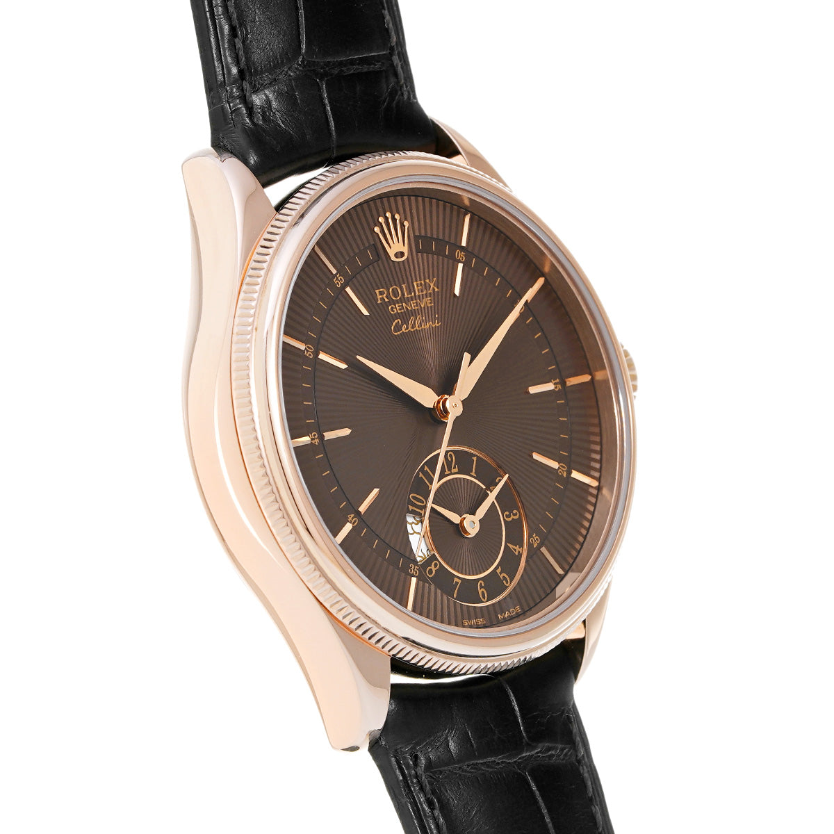 Cellini Dual Time 50525 Random Serial Chocolate Brown ROLEX Men's [Pre-Owned].