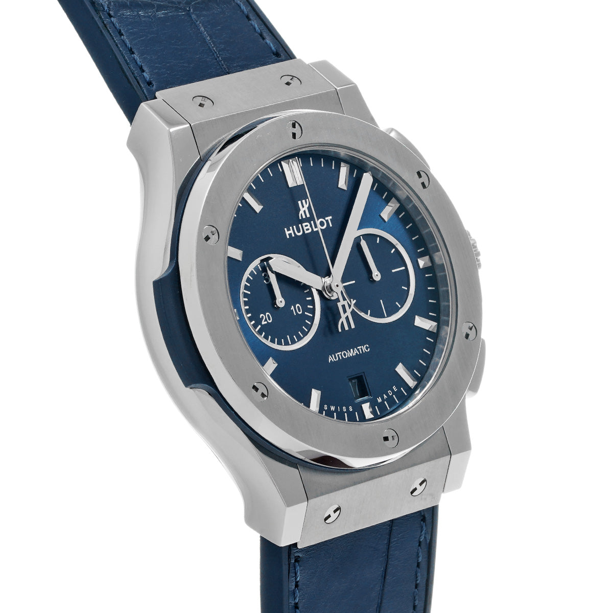 Classic Fusion Chronograph Titanium Blue 541.NX.7170.LR Blue HUBLOT Men's [Pre-Owned]
