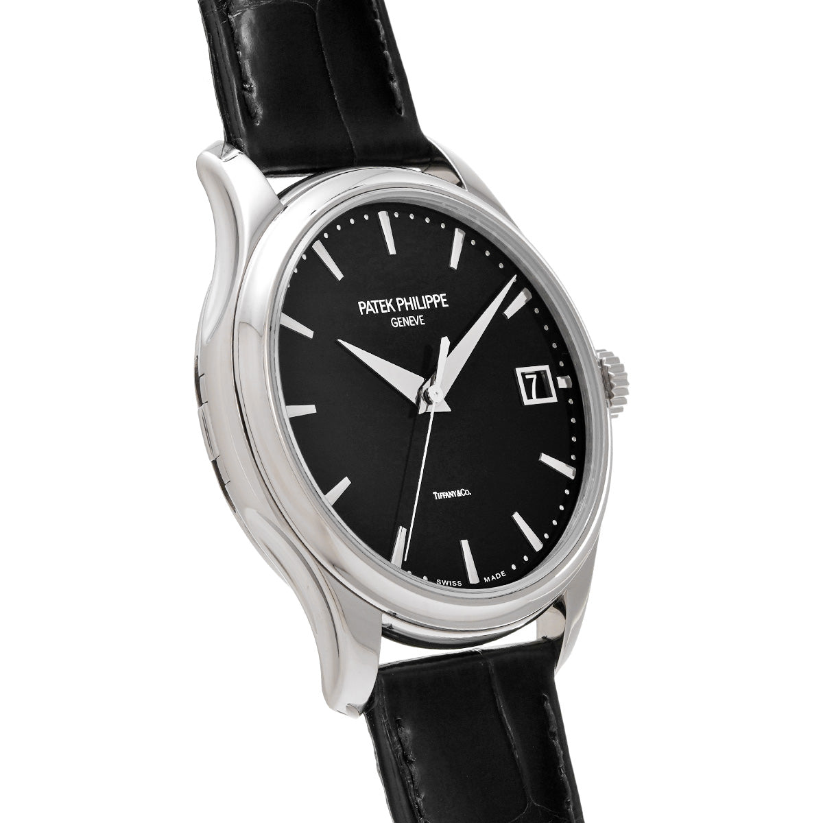 Tiffany Double Name Calatrava 5227G-010 Black Laquer PATEK PHILIPPE Men's [Pre-Owned].