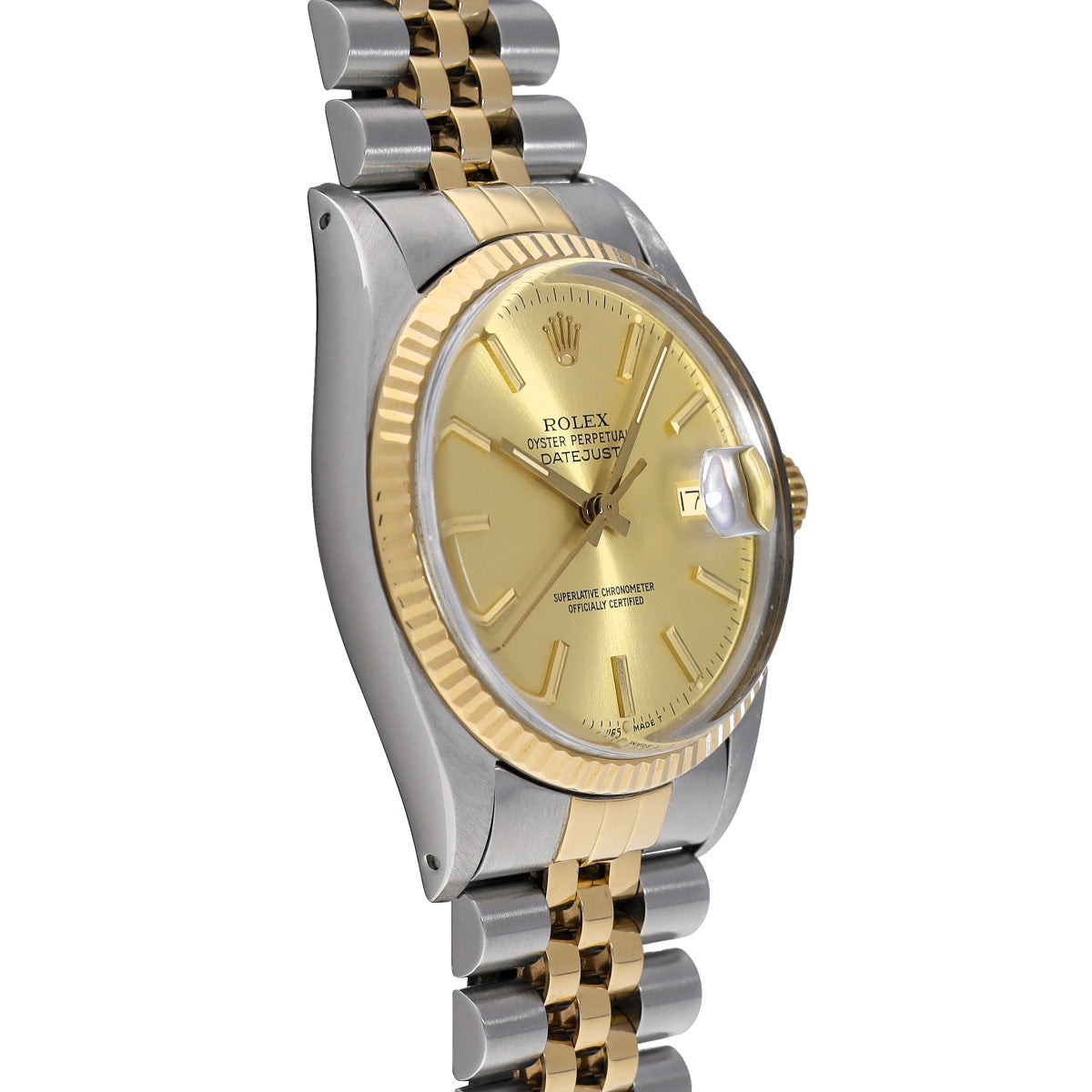DATE JUST 16013 90's (manufactured circa 1985) Champagne ROLEX Men's [Pre-Owned].