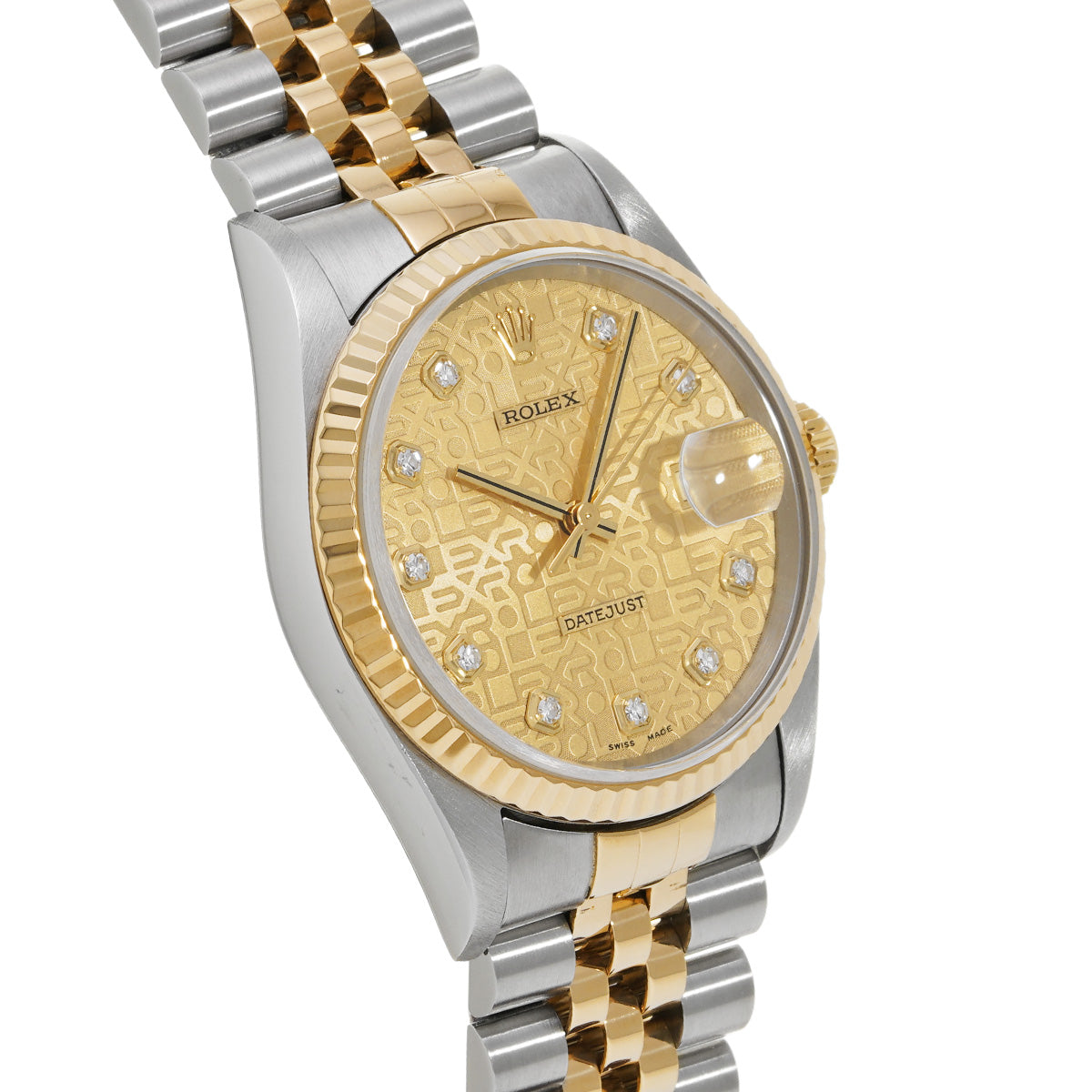 16233G Datejust T (made around 1996) Champagne Computer/Diamond ROLEX Men's [Pre-Owned].