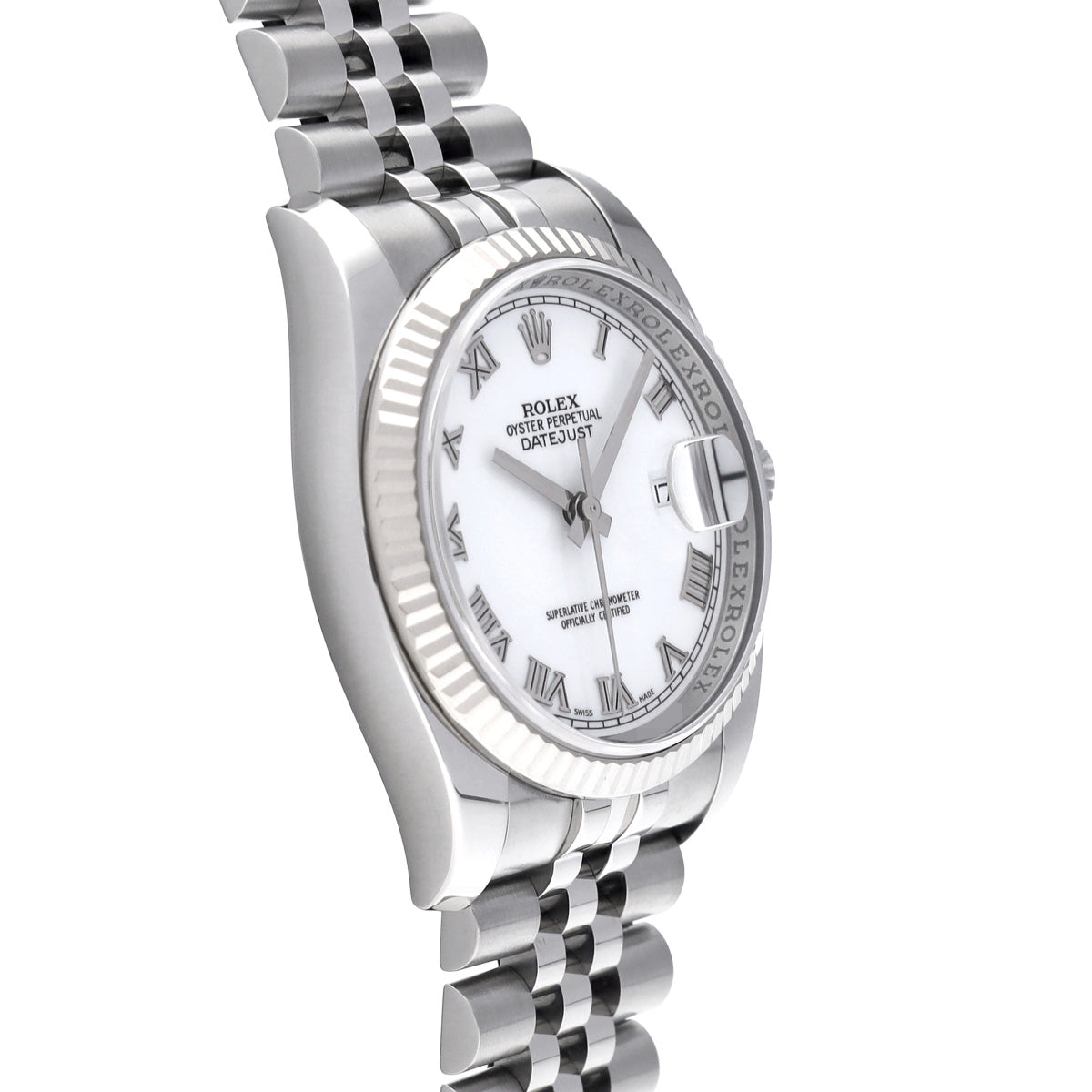 DATE JUST 116234 Z (manufactured circa 2007) White ROLEX Men's [Pre-Owned].