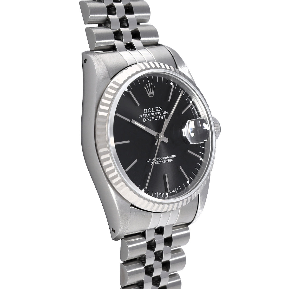 DATE JUST 16234 X (manufactured circa 1993) Black ROLEX Men's [Pre-Owned].