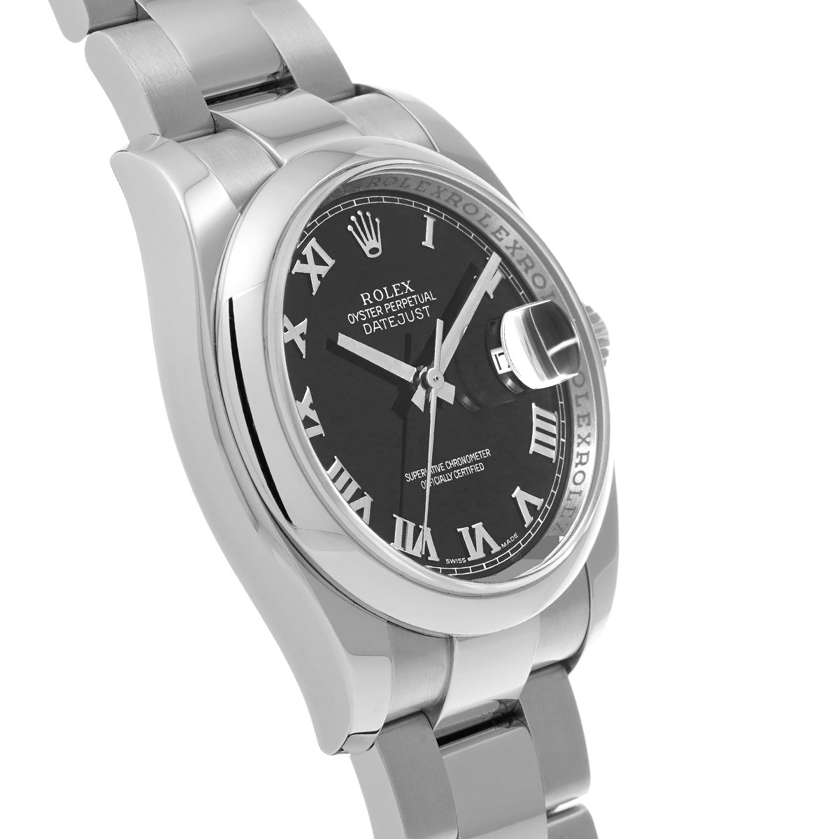 DATE JUST 116200 Z (made around 2006) Black ROLEX Men's [Pre-Owned].