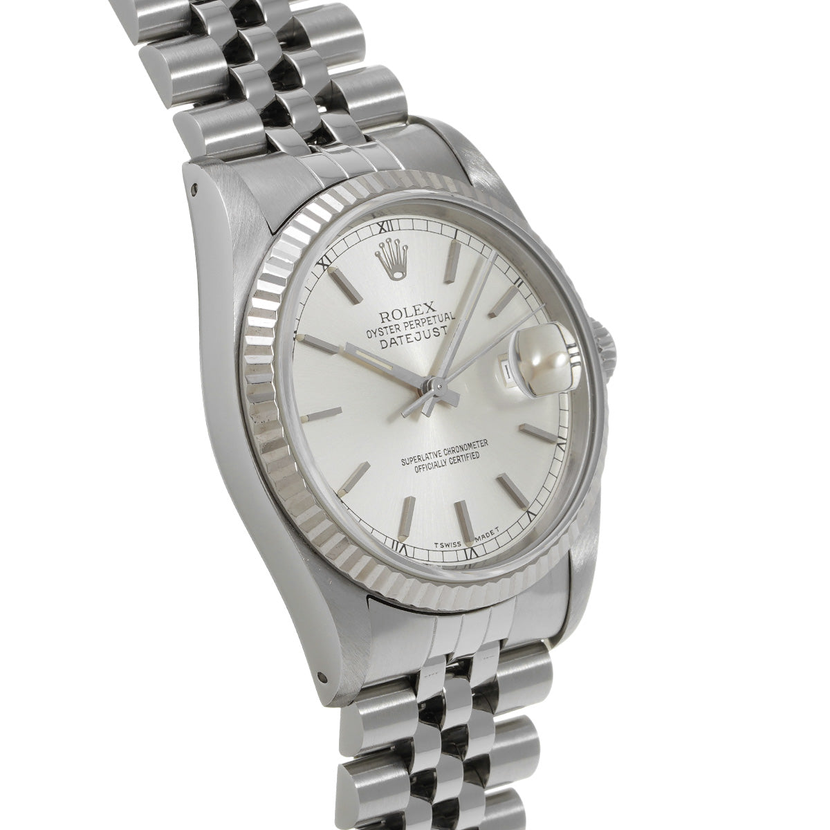 Datejust 16234 L (manufactured circa 1990) Silver ROLEX Men's [Pre-Owned].