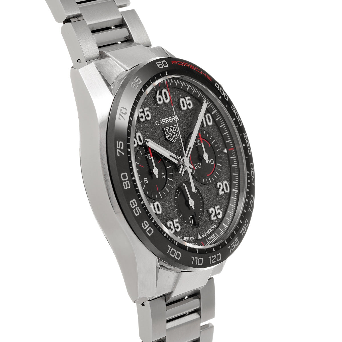 CBN2A1F.BA0643 Carrera Calibre Heuer 02 Chronograph Porsche Gray/Black TAG HEUER Mens [Pre-Owned]