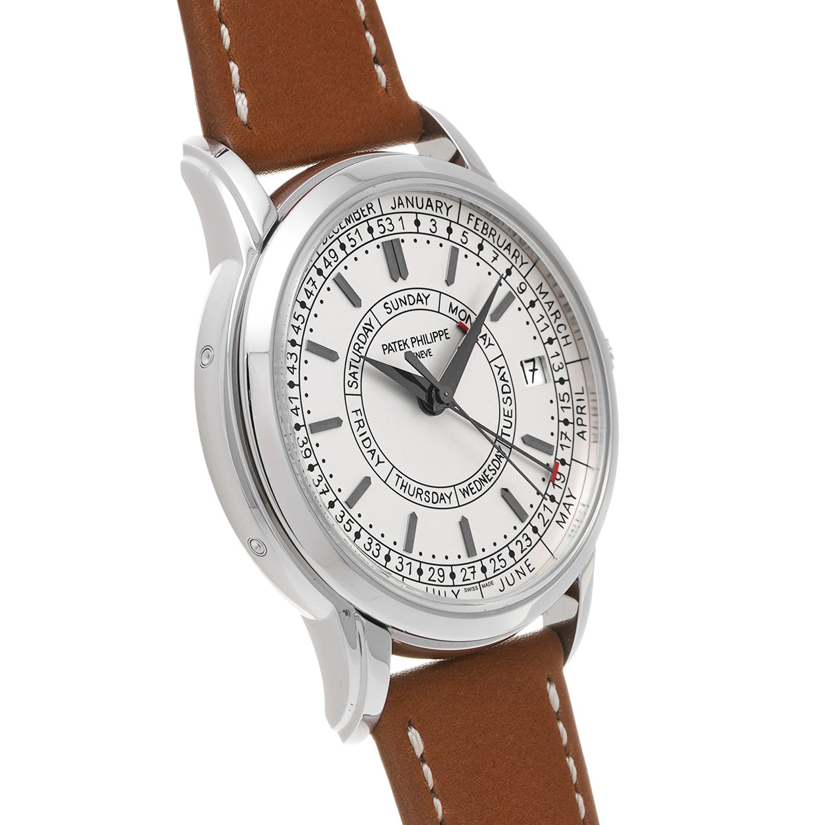 Calatrava Complication Weekly Calendar 5212A-001 Silver PATEK PHILIPPE Men's [Pre-Owned].