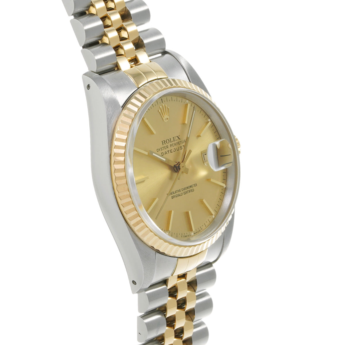 Datejust 16233 E (manufactured circa 1990) Champagne ROLEX Men's [Pre-Owned].