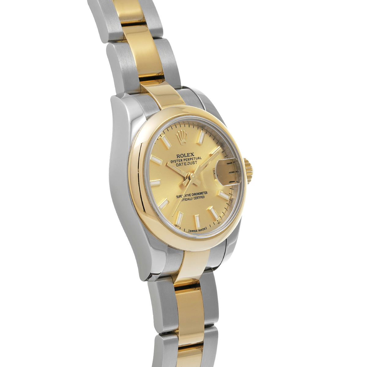 DATE JUST 179163 Random Serial Champagne ROLEX Ladies [Pre-Owned].
