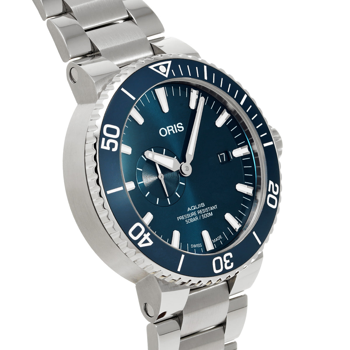 01 743 7733 4155-07 8 24 05PEB Aquis Small Seconds Date Blue ORIS Men's [pre-owned].