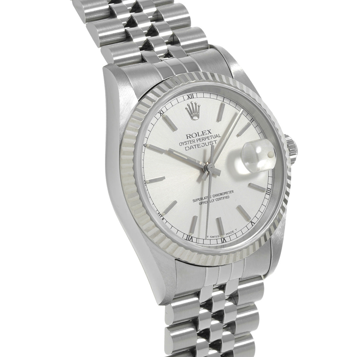 Datejust 16234 T (manufactured circa 1996) Silver ROLEX Men's [Pre-Owned].