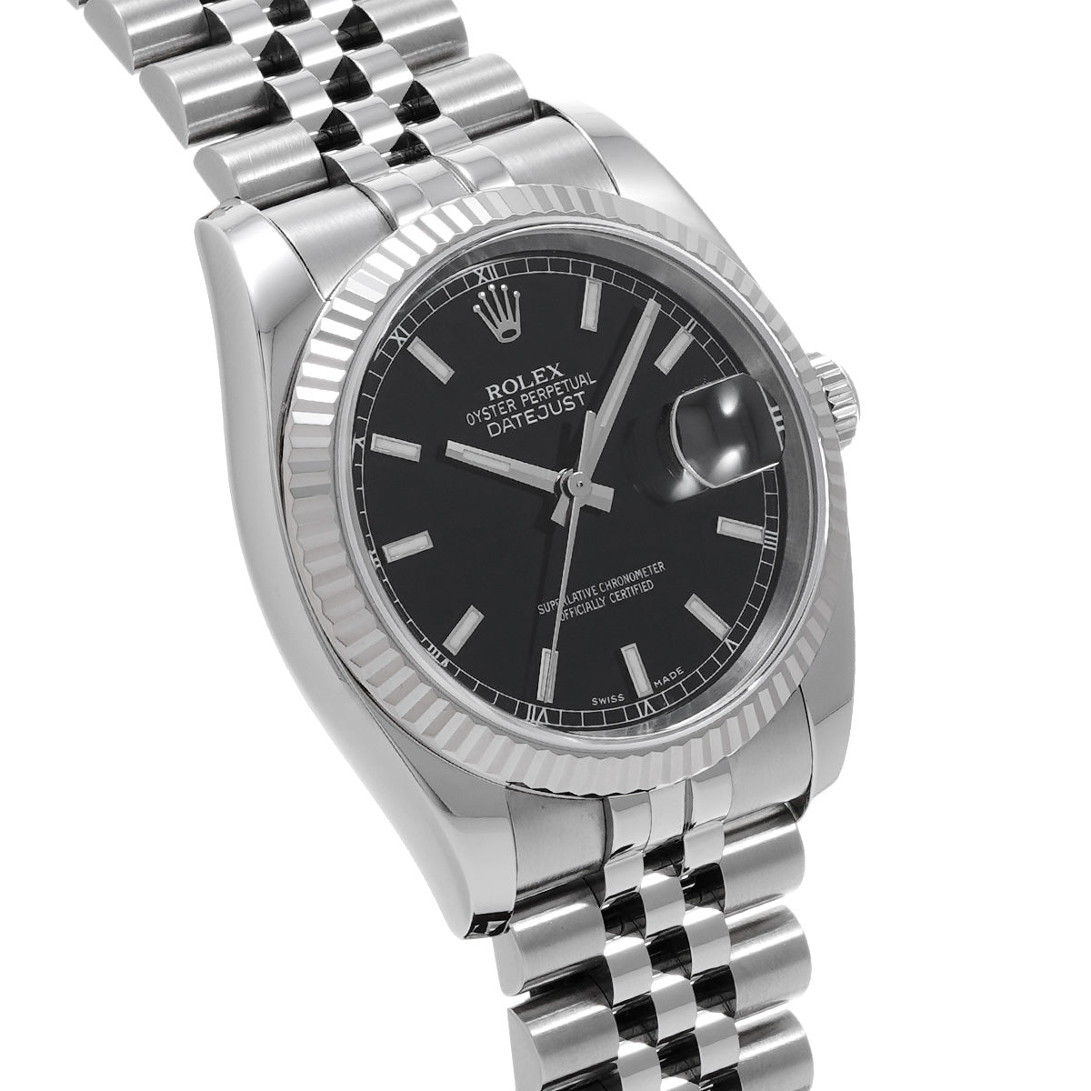 DATE JUST 116234 D (made around 2005) Black ROLEX Men's [Pre-Owned].