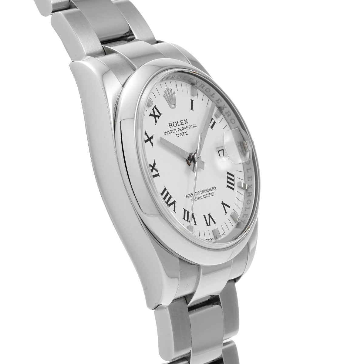 Oyster Perpetual Date 115200 M (made around 2008) White ROLEX Men's [Pre-Owned].