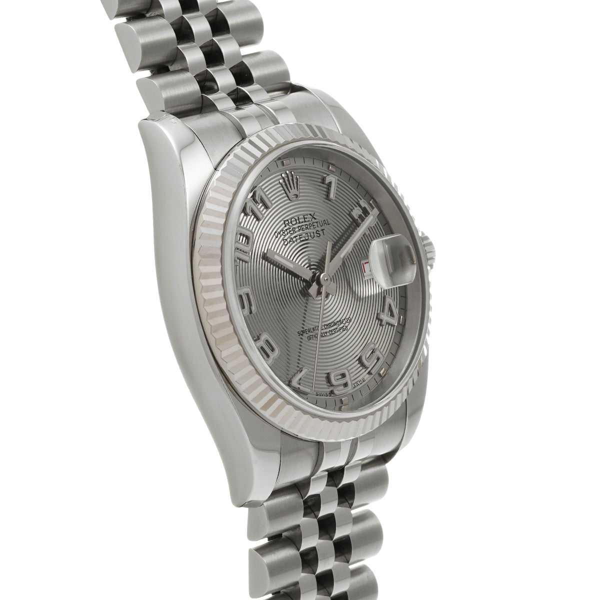 DATE JUST 116234 D (manufactured circa 2005) Gray Concentric ROLEX Men's [Pre-Owned].