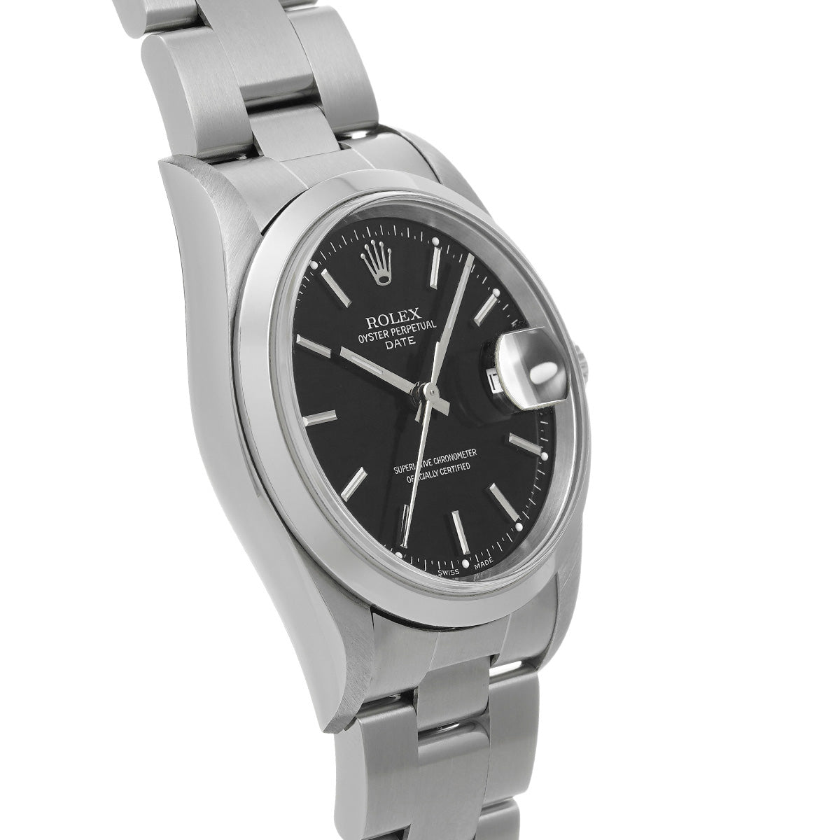 Oyster Perpetual Date 15200 A (manufactured circa 1999) Black ROLEX Men's [Pre-Owned].