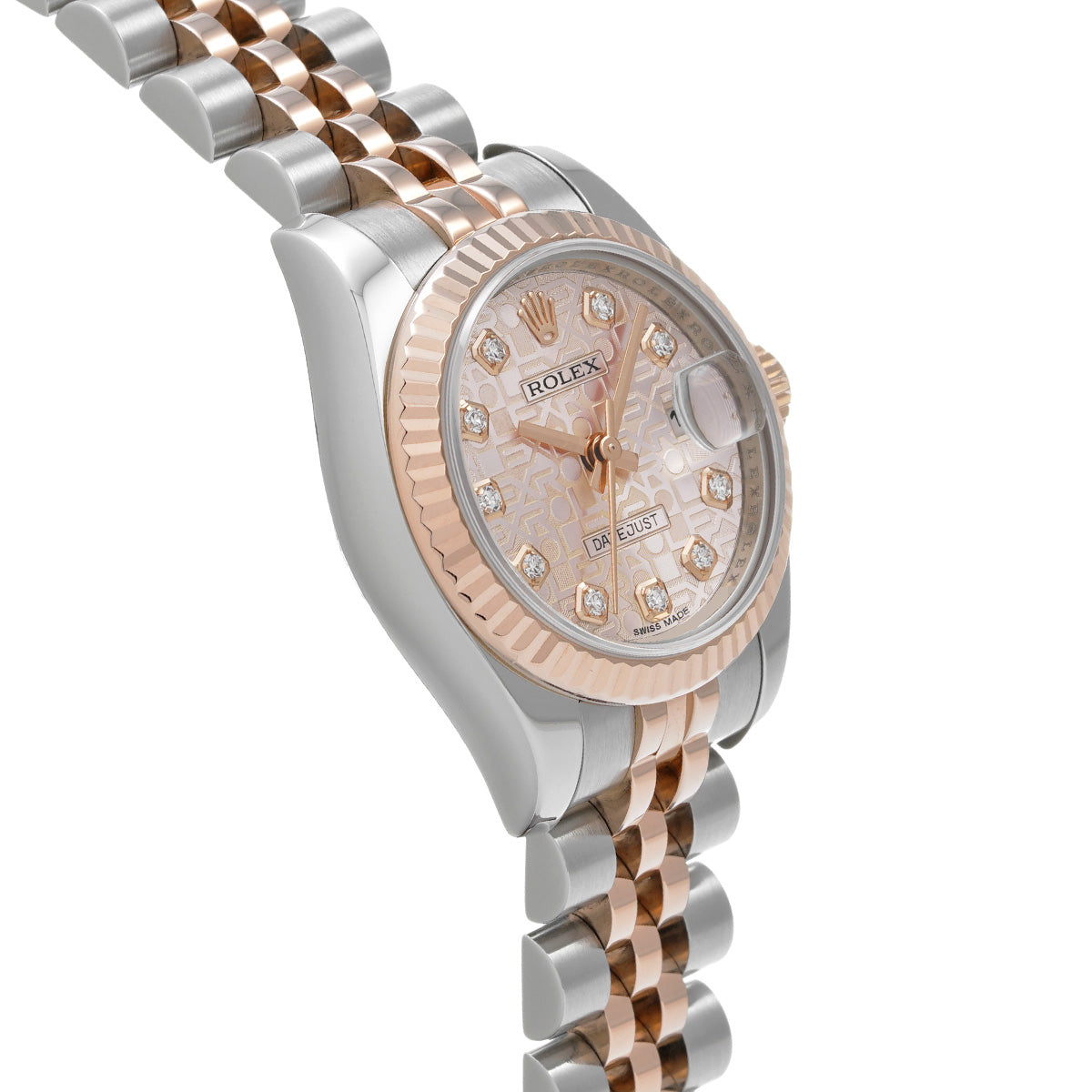 DATE JUST 179171G Random Serial Pink Computer/Diamond ROLEX Ladies [Pre-Owned].