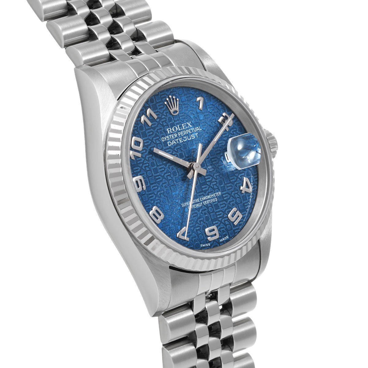 Datejust 16234 U (manufactured circa 1997) Blue Computer ROLEX Men's [Pre-Owned].