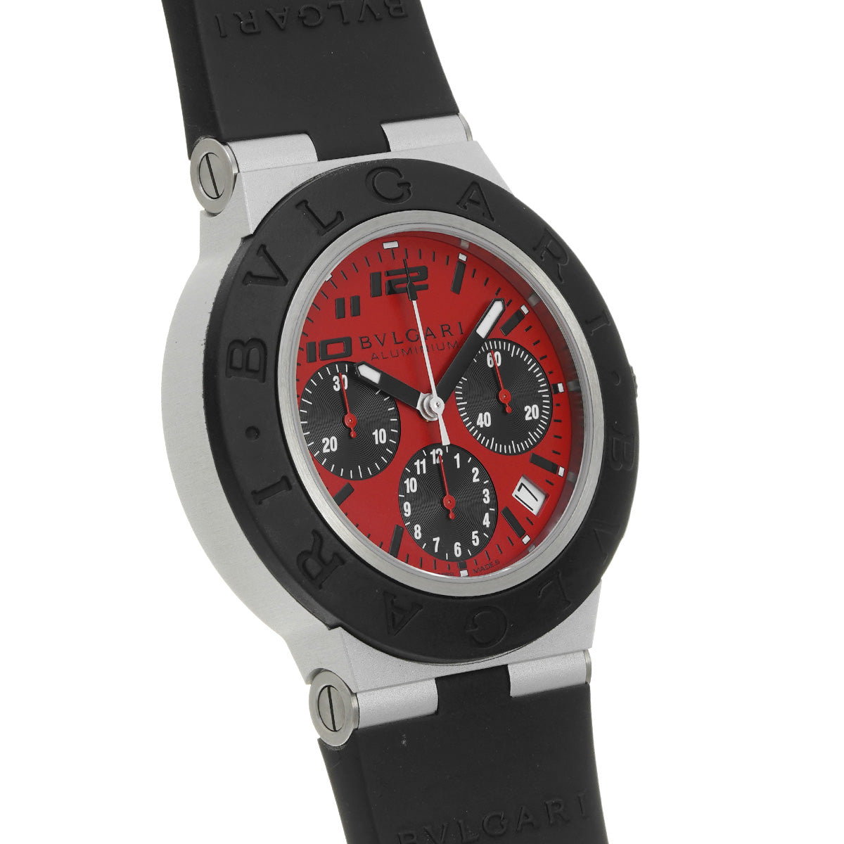 Aluminum Chronograph DUCATI BB40ATCH Red/Black BVLGARI Men's [Pre-Owned].