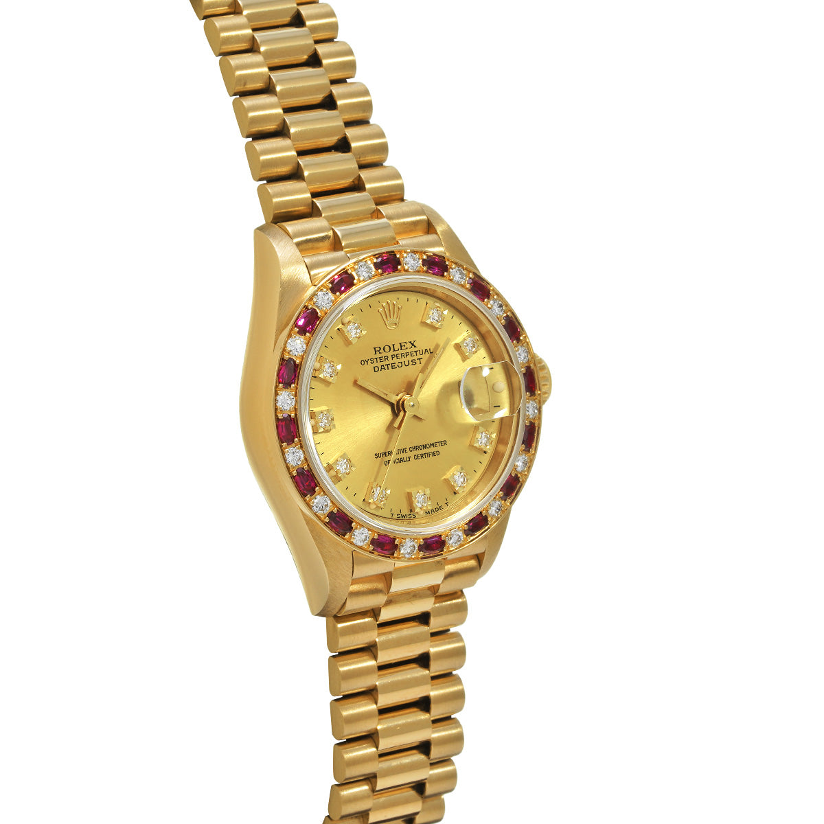 DATE JUST 69198G E (manufactured circa 1991) Champagne/Diamond ROLEX Ladies [Pre-Owned].