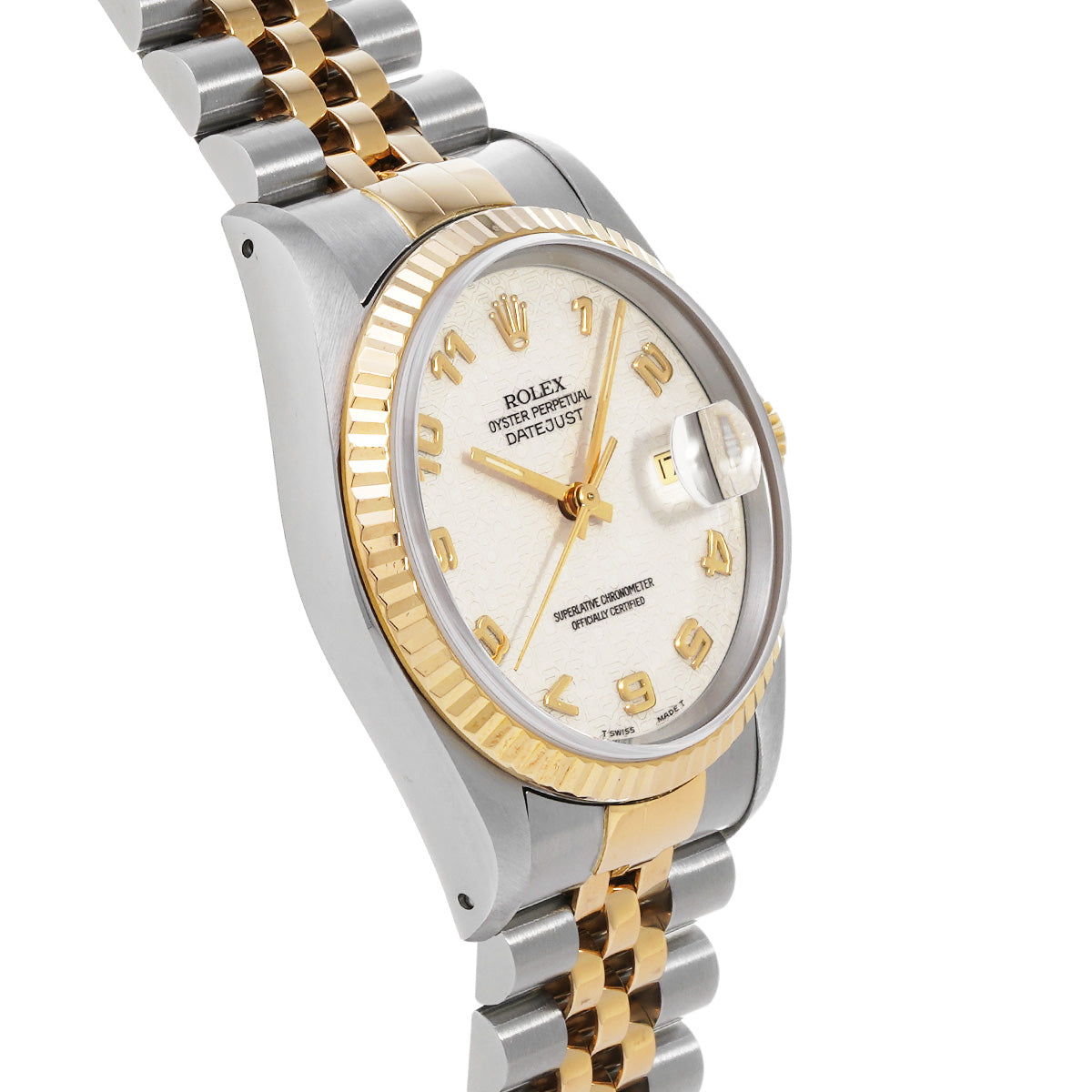 Datejust 16233 X (manufactured circa 1991) Ivory Computer ROLEX Men's [Pre-Owned].