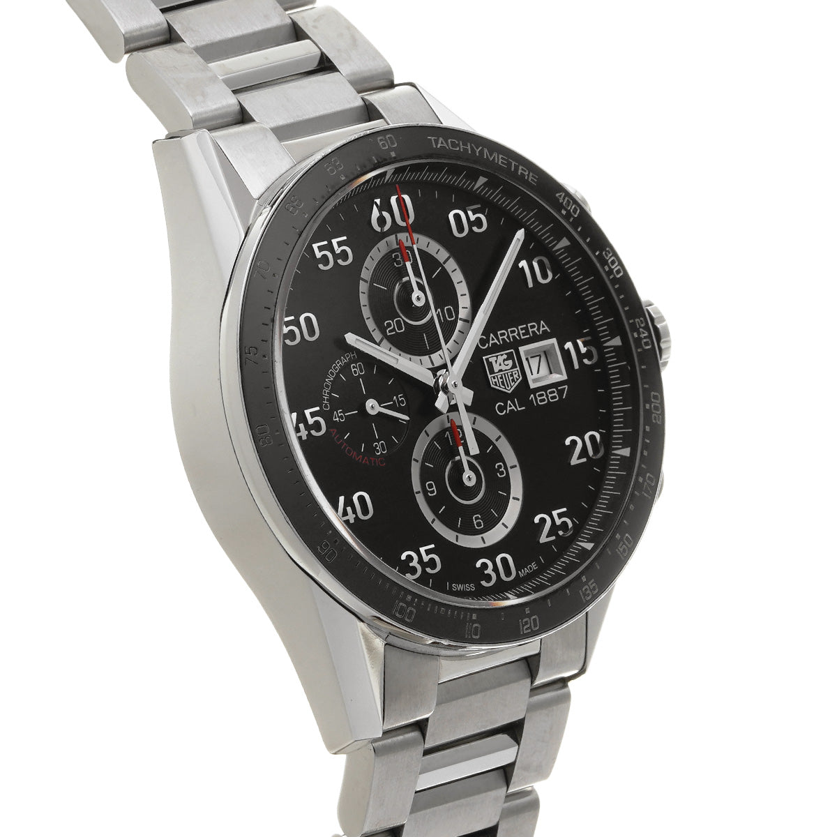 CARRERA Calibre 1887 Chronograph CAR2A10.BA0799 Black TAG HEUER Men's [Pre-Owned].