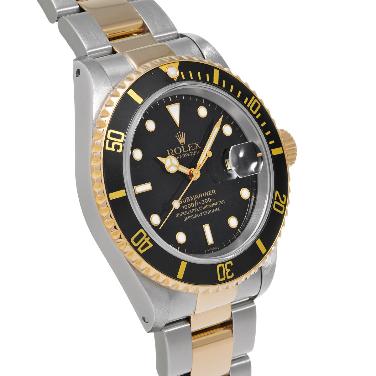 Submariner Date 16613 U (manufactured circa 1997) Black ROLEX Men's [Pre-Owned].