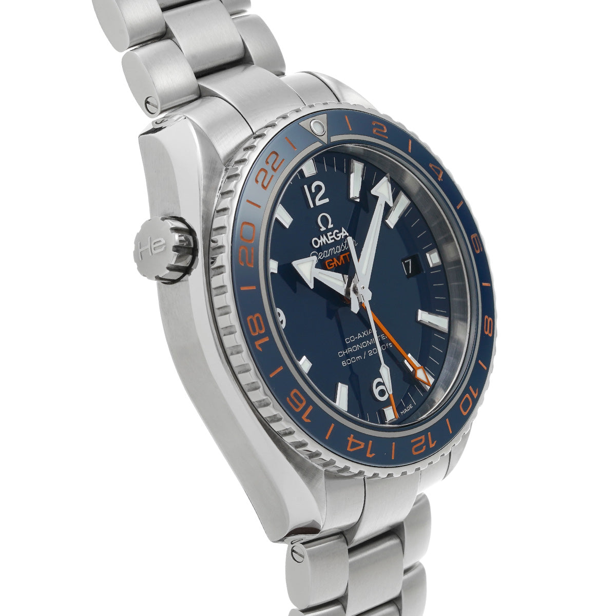 Seamaster Planet Ocean GMT Good Planet 232.32.44.22.03.001 Blue OMEGA Men's [Pre-owned].