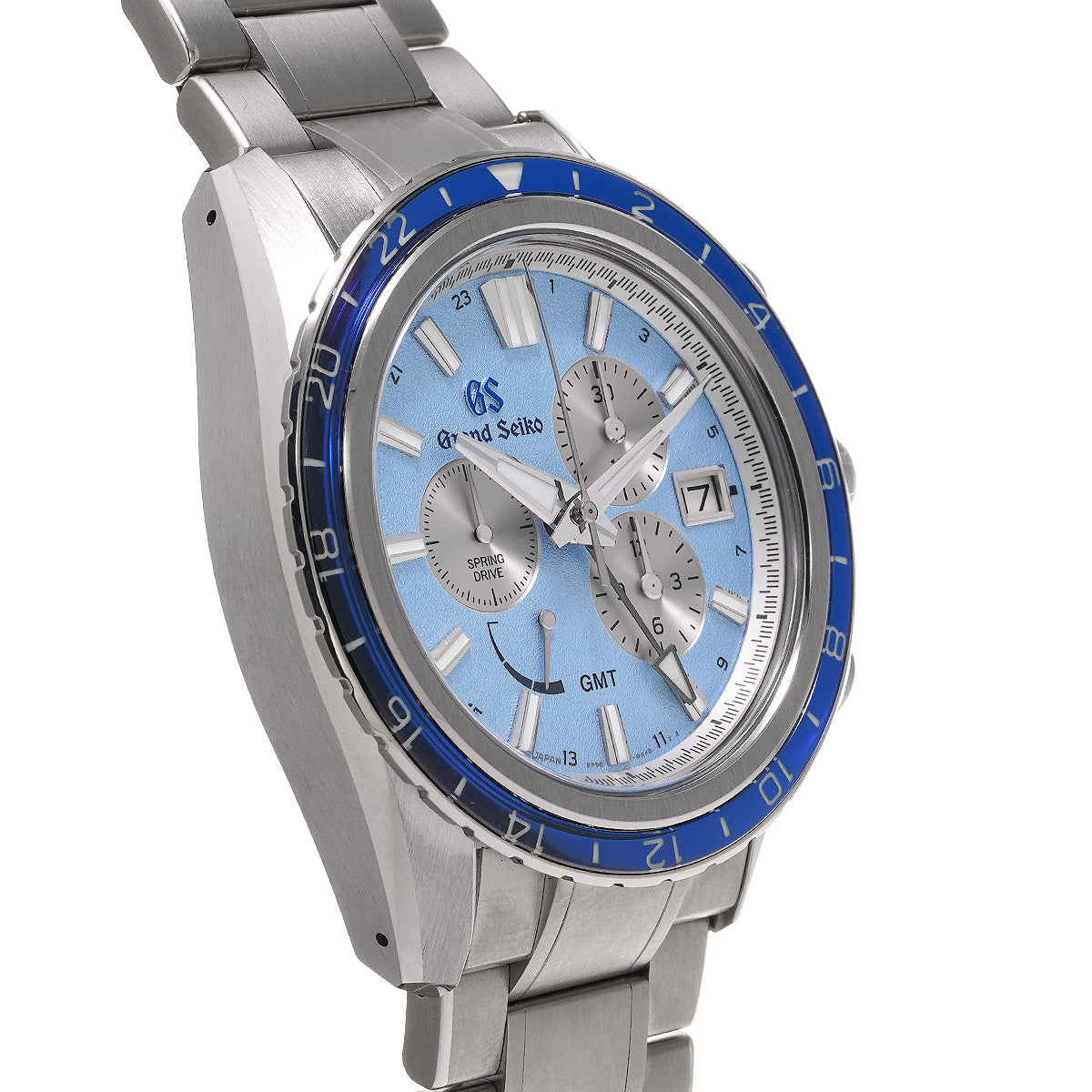 Sport Collection Spring Drive Chronograph GMT SBGC261 Blue/Silver Grand Seiko Men's [Pre-Owned].