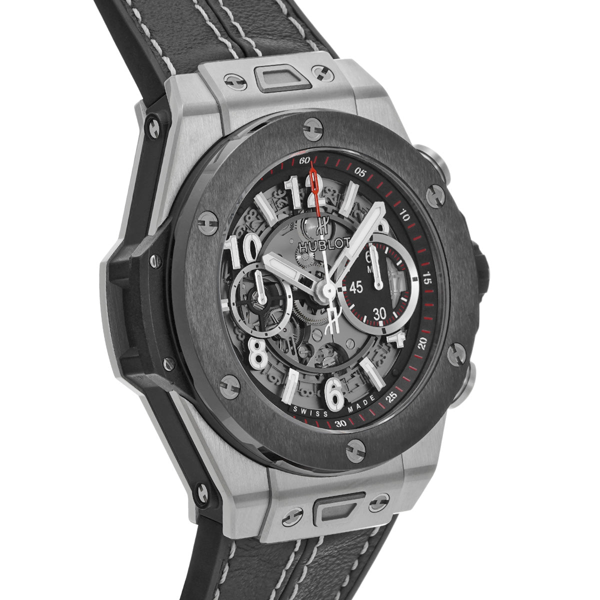 Big Bang Unico Titanium Titanium Ceramic 411.NM.1170.RX Black Skeleton HUBLOT Men's [Pre-Owned].