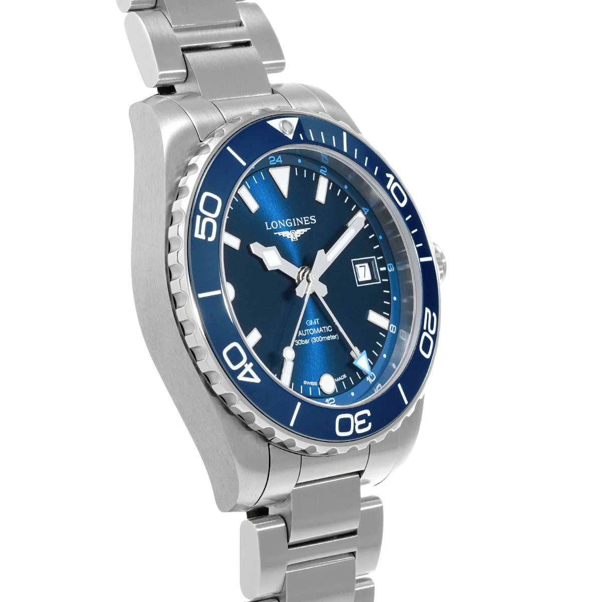 Hydroconquest GMT L3.790.4.96.6 Blue LONGINES Men's [Pre-Owned].