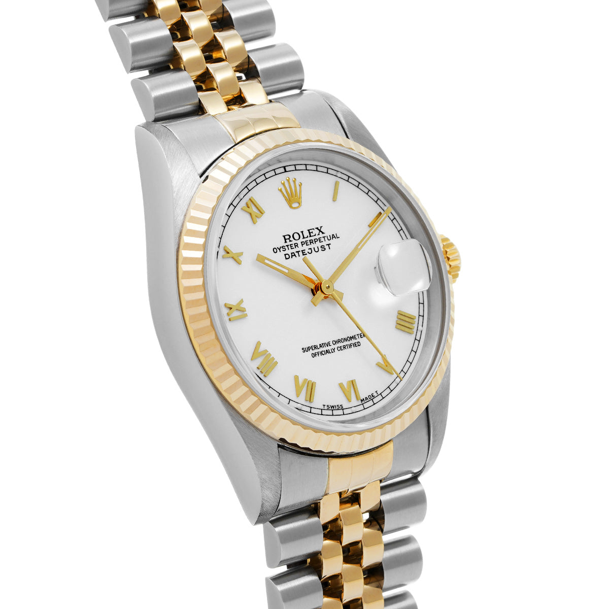 DATE JUST 16233 S (made around 1994) White ROLEX Men's [Pre-Owned].
