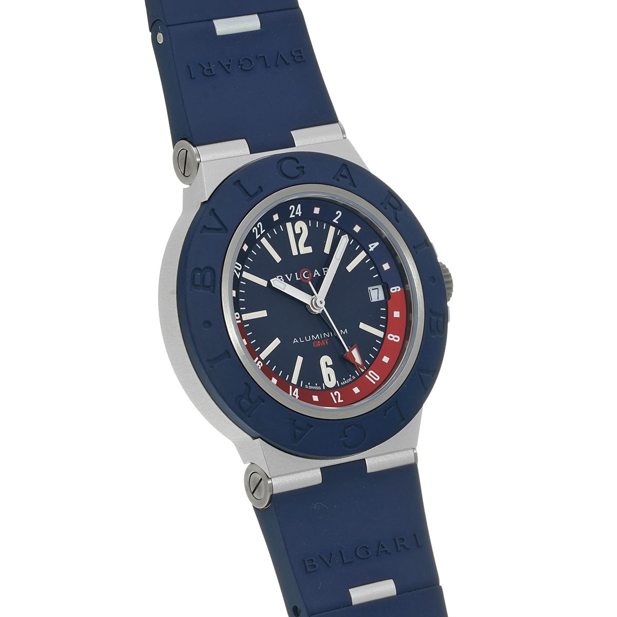 Aluminum GMT BB40ATGMT Blue BVLGARI Men's [Pre-Owned].