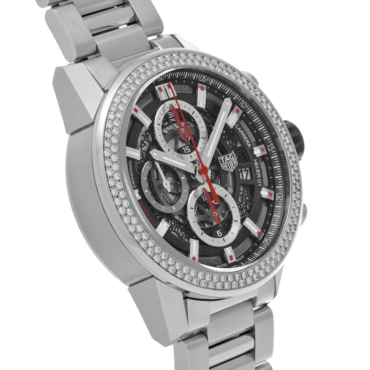 CARRERA CALIBRE HEUER 01 Chronograph CAR201P.BA0766 Skeleton TAG HEUER Men's [Pre-Owned].