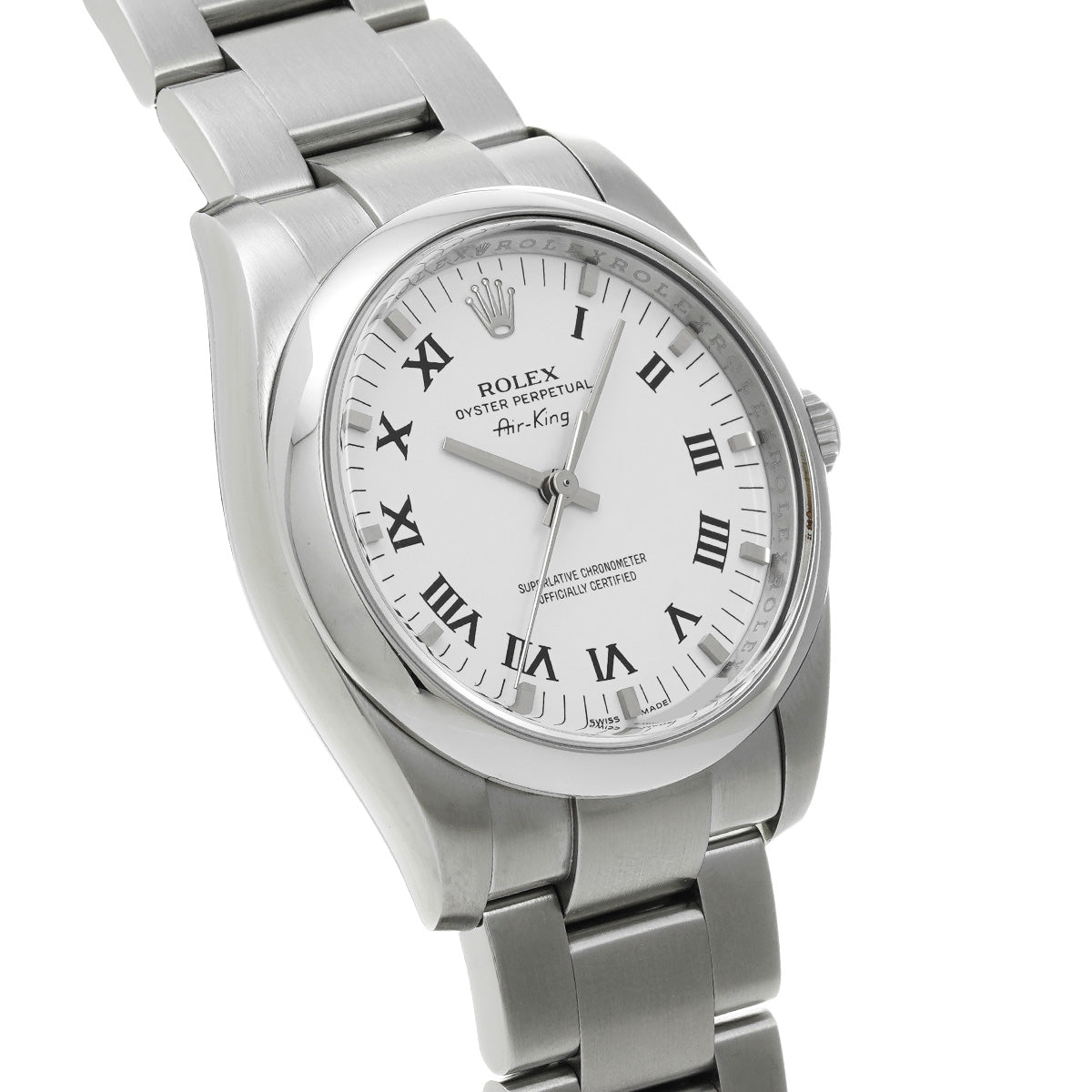 Oyster Perpetual Air-King 114200 M (circa 2007) White ROLEX Men's [Pre-Owned].