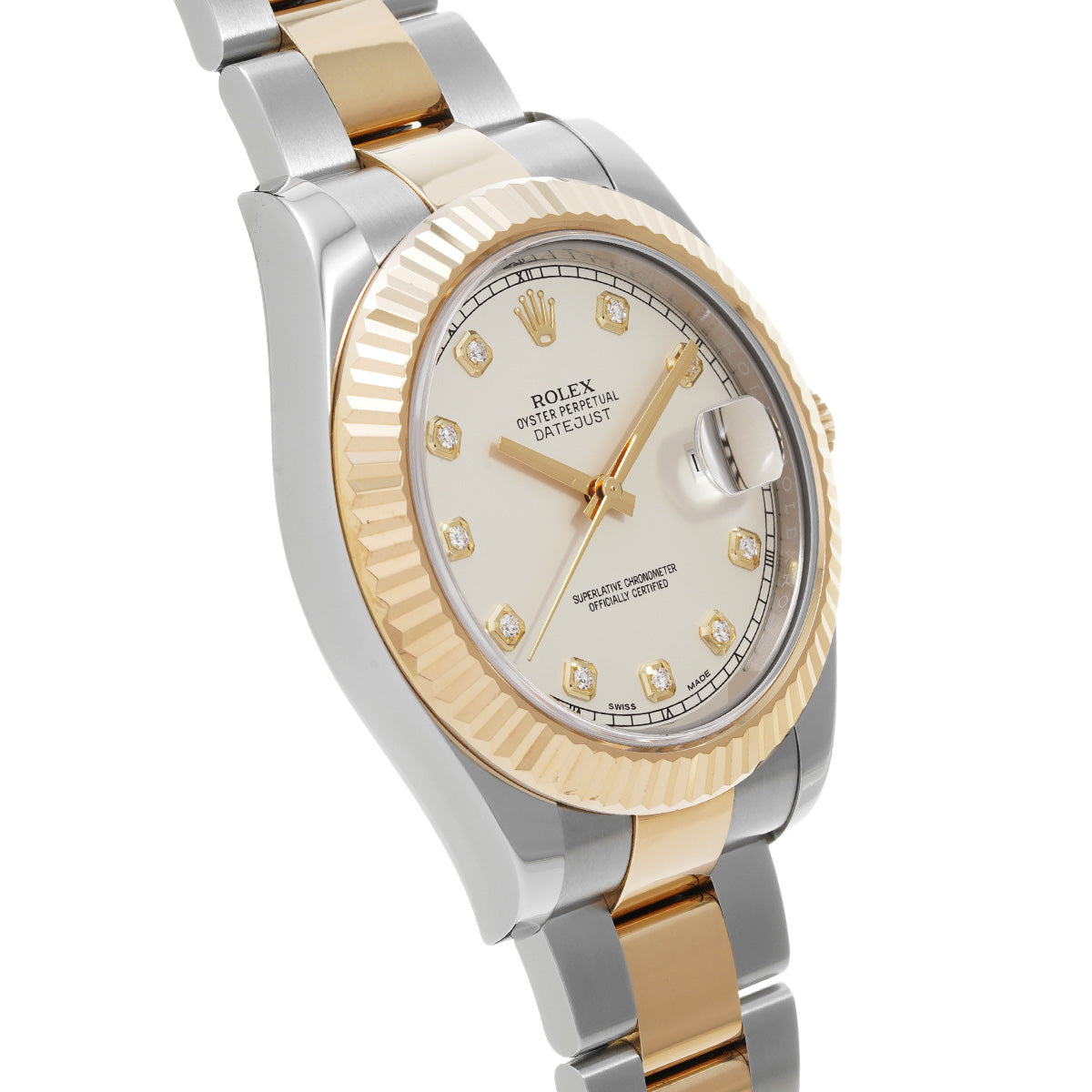 Datejust II 116333G Random Serial Ivory/Diamond ROLEX Men's [Pre-Owned].