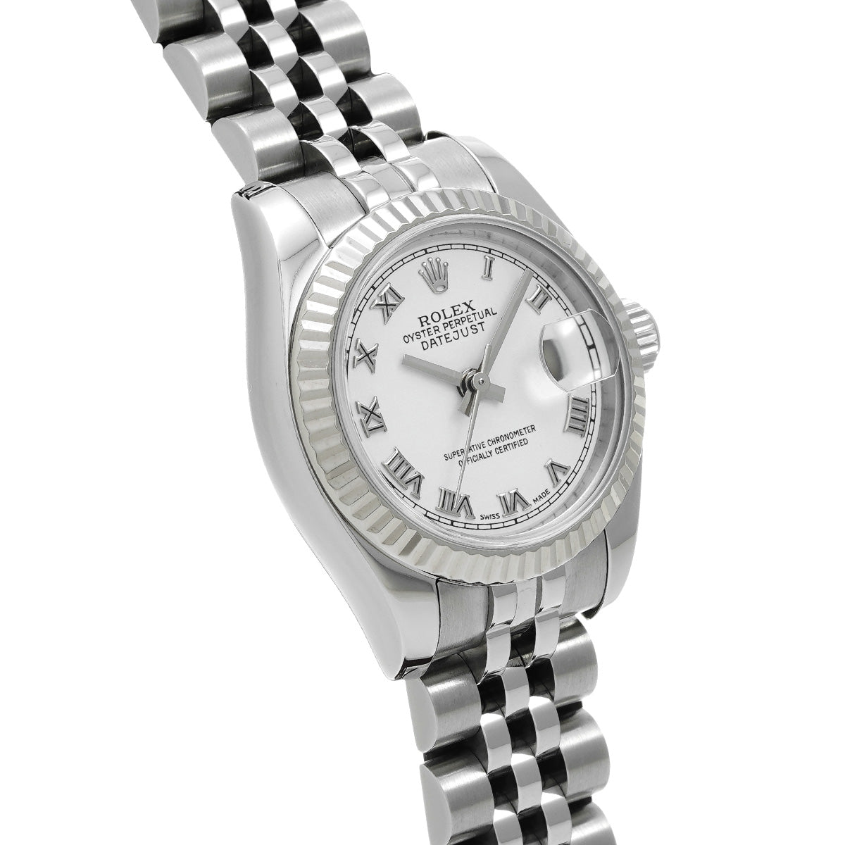 DATE JUST 179174 D (made around 2005) White ROLEX Ladies [Pre-Owned].