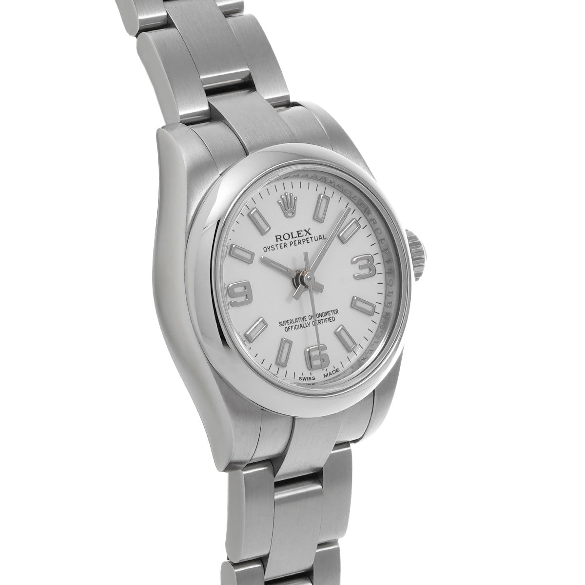 Oyster Perpetual 26 176200 G (manufactured circa 2012) White ROLEX Ladies [Pre-Owned].