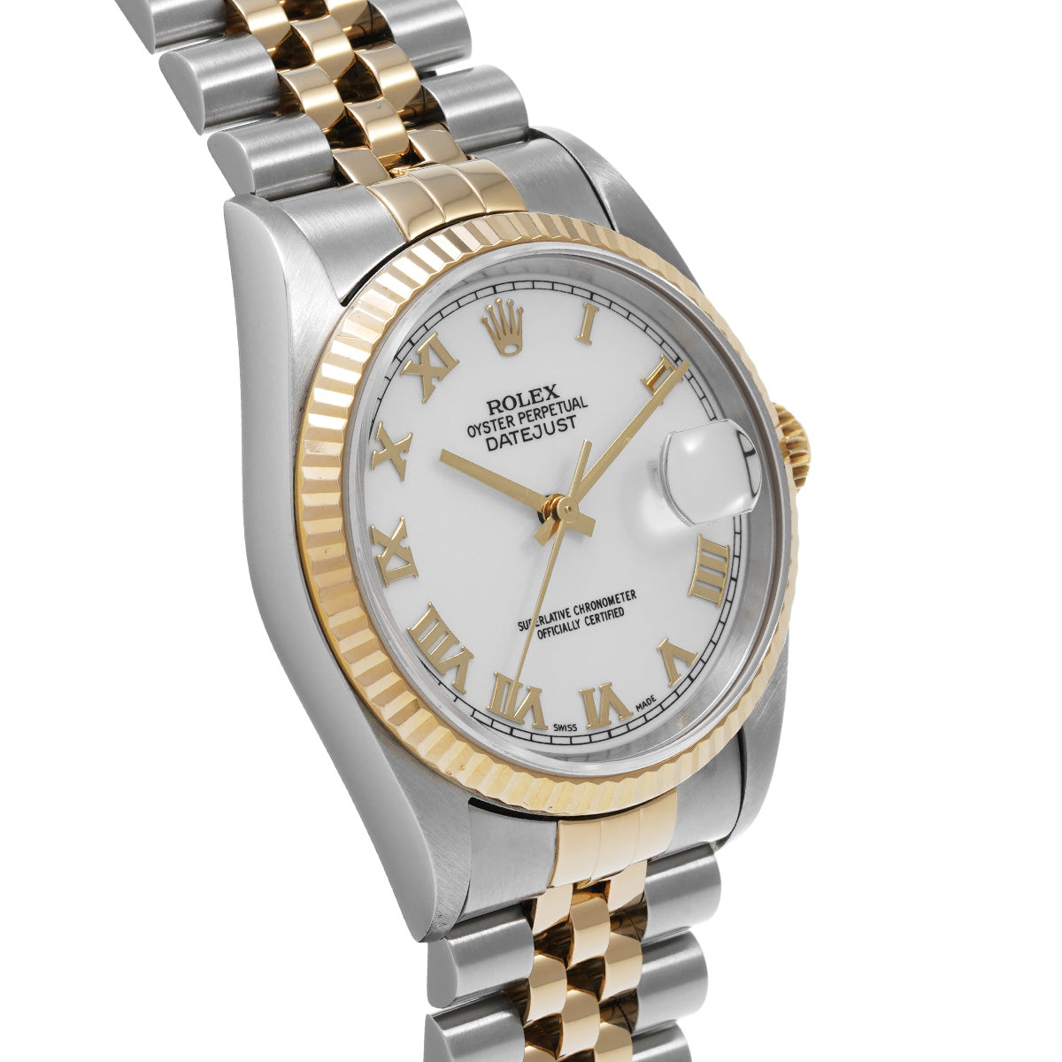 DATE JUST 16233 P (made around 2000) White ROLEX Men's [Pre-Owned].