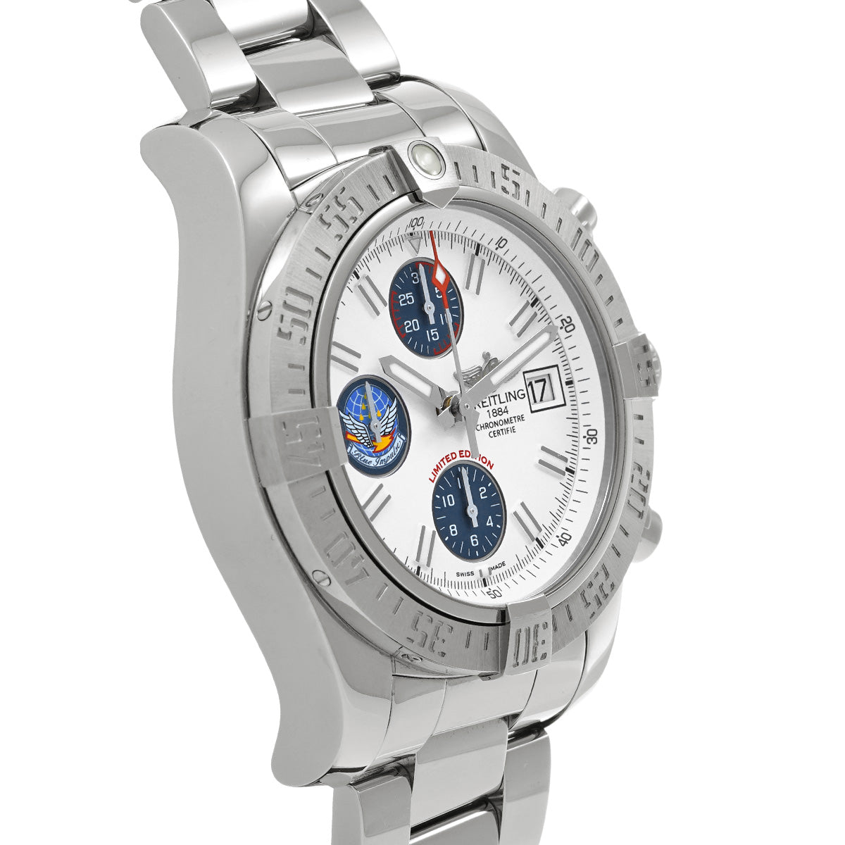 A133811A/A811 Avenger II Blue Impulse White/Blue BREITLING Men's [Pre-Owned]