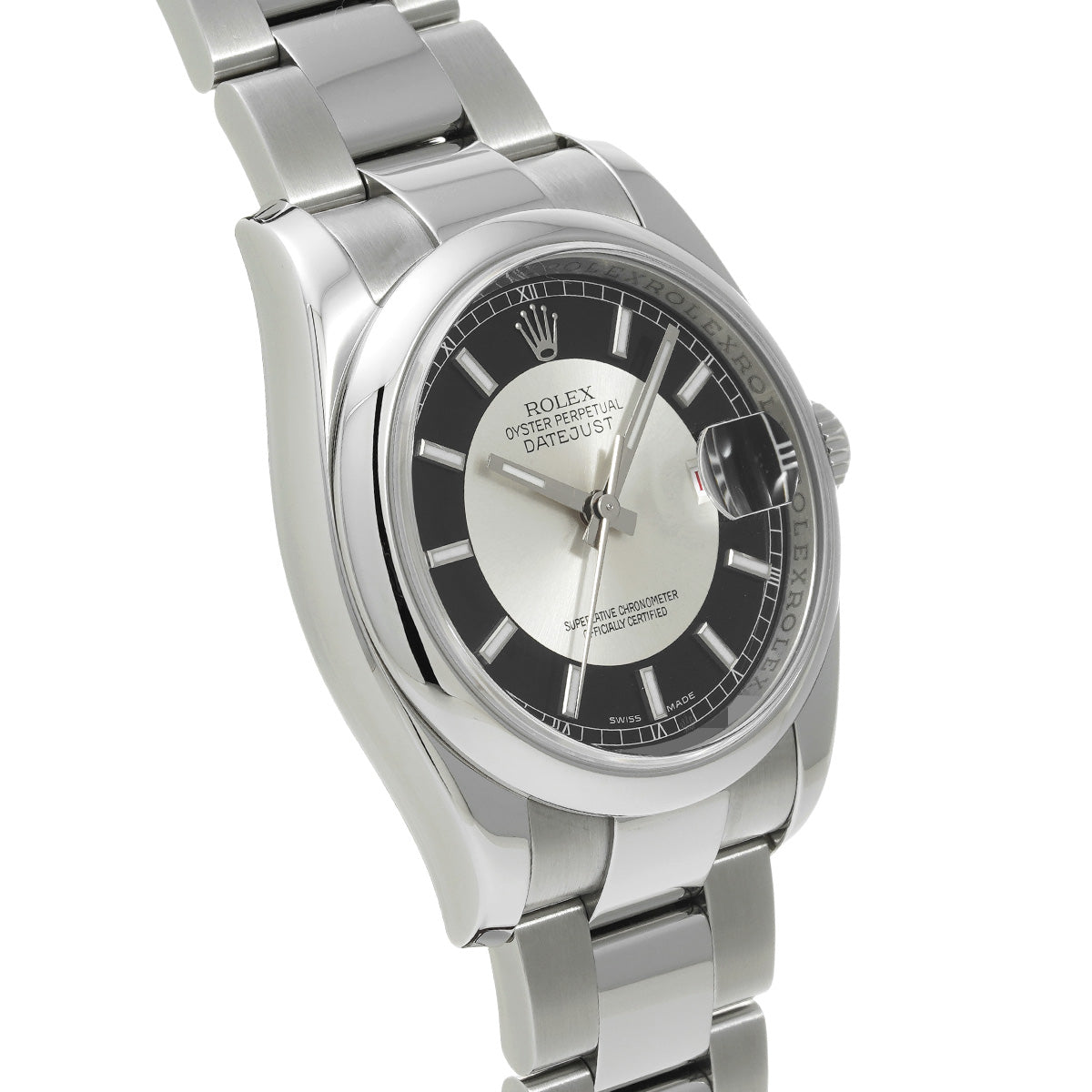 DATE JUST 116200 Random Serial Black/Silver ROLEX Men's [Pre-Owned].