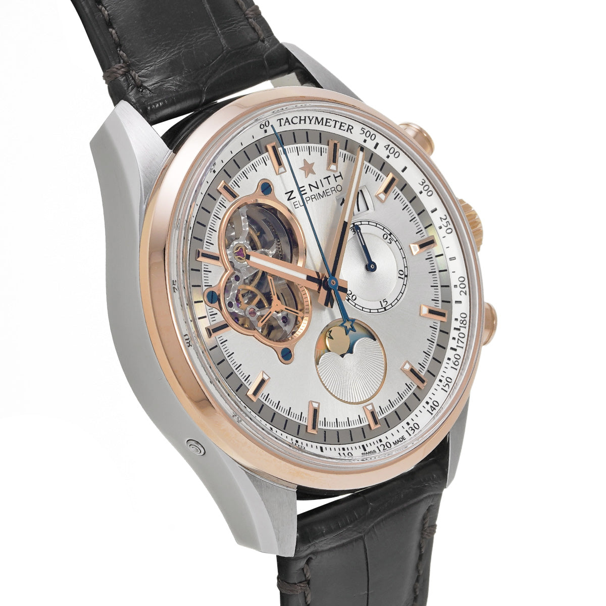 Chronomaster El Primero Open Moon &amp; Sunphase 51.2160.4047/01.C713 Silver ZENITH Men's [Pre-owned]