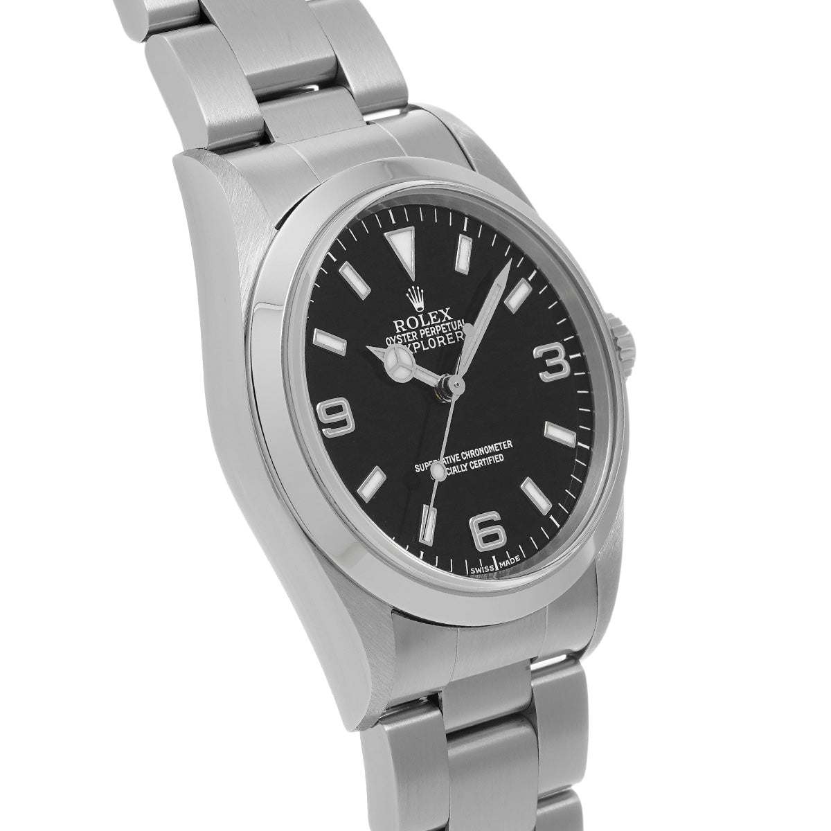 Explorer 14270 P (manufactured circa 2000) Black ROLEX Men's [Pre-Owned].