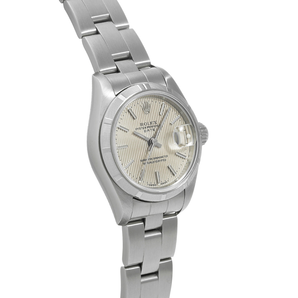 Oyster Perpetual Lady 69190 T (made around 1997) Silver Tapestry ROLEX Ladies [Pre-owned]