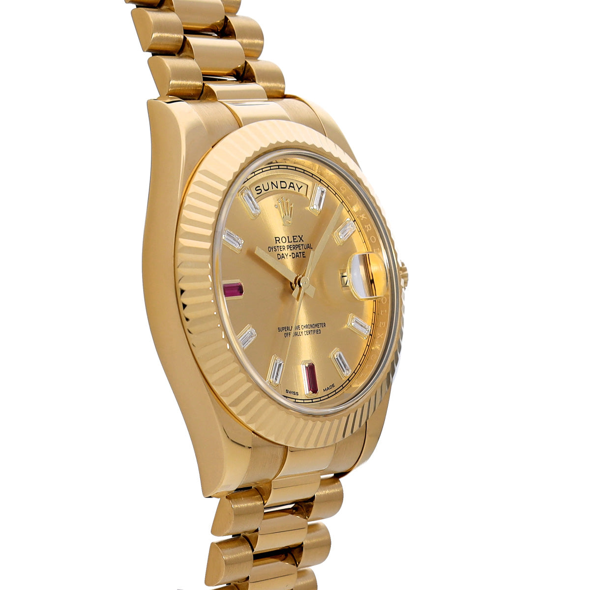 Day-Date 8P Diamond 2P Bucket Ruby 218238BG Random Serial Champagne/Diamond/Ruby ROLEX Men's