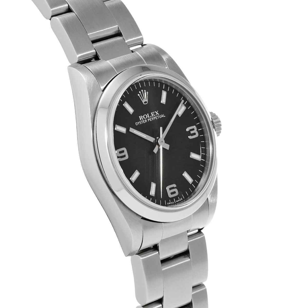 Oyster Perpetual 77080 A (manufactured circa 1999) Black ROLEX Unisex [Pre-Owned].