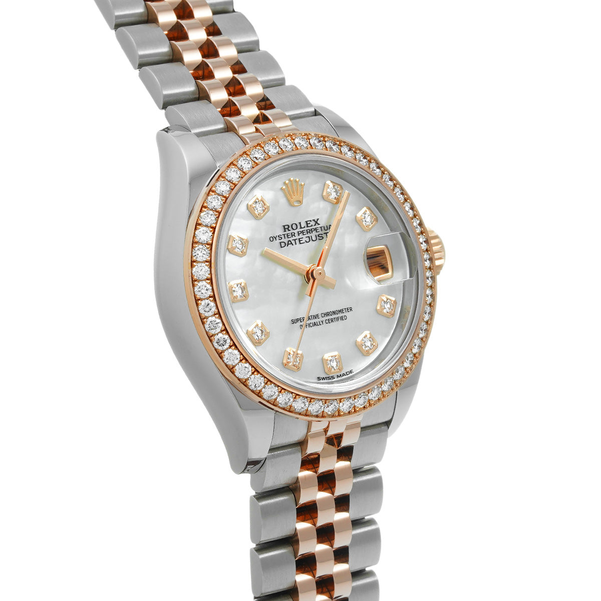 Lady Datejust 28 279381RBR Random Serial White MOP/Diamond ROLEX Ladies [Pre-Owned].