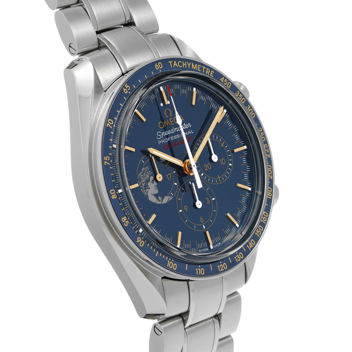 Speedmaster Moonwatch Professional Apollo 17 45th 311.30.42.30.03.001 Blue OMEGA Men's [Pre-Owned].