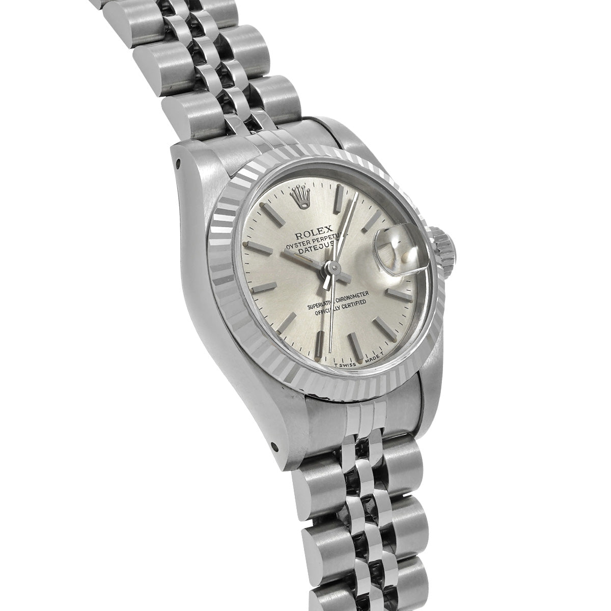 DATE JUST 69174 E (manufactured circa 1991) Silver ROLEX Ladies [Pre-owned].