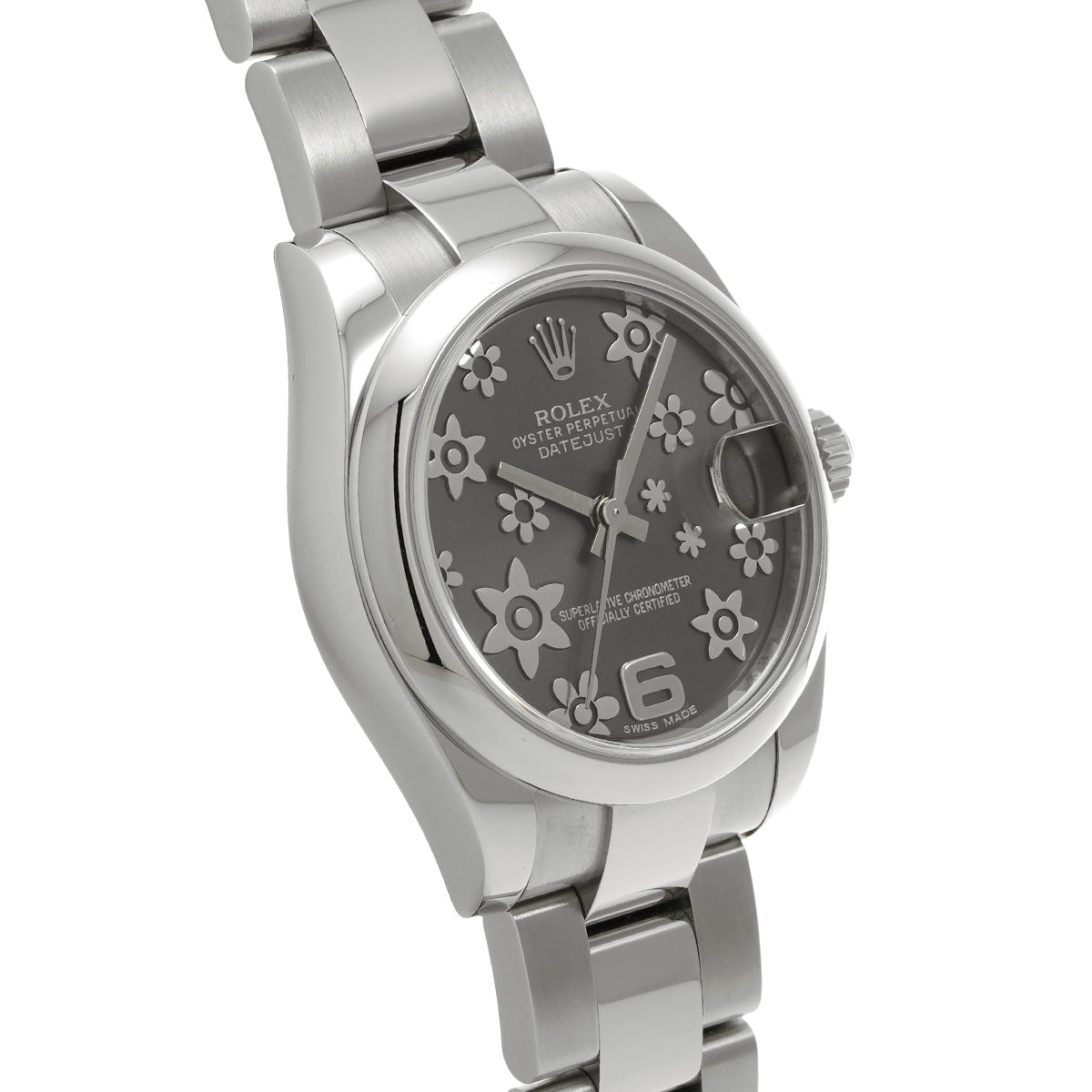 DATE JUST 178240 Random Serial Gray Flower ROLEX Unisex [Pre-Owned].